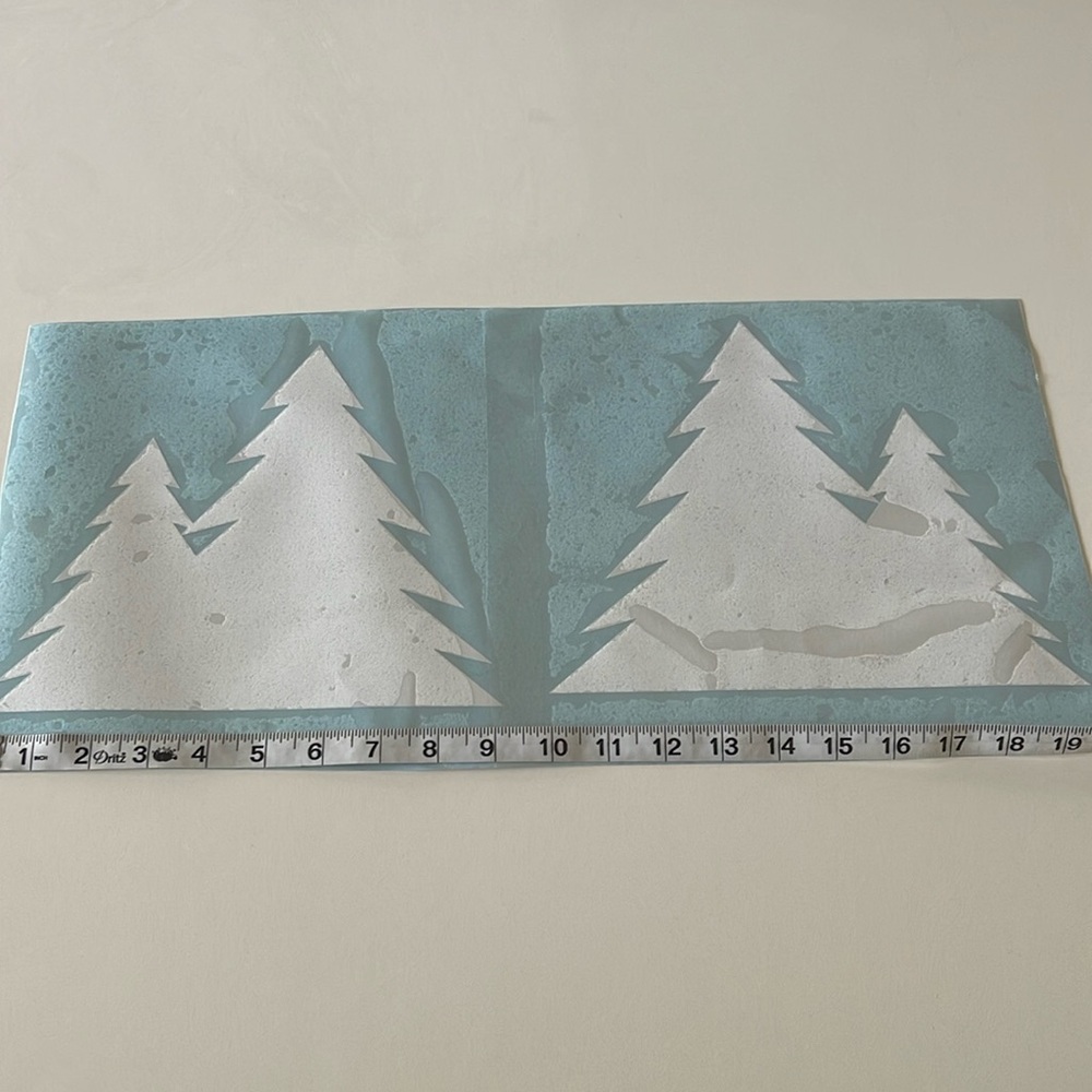 Forest Trees Gloss White vinyl decal